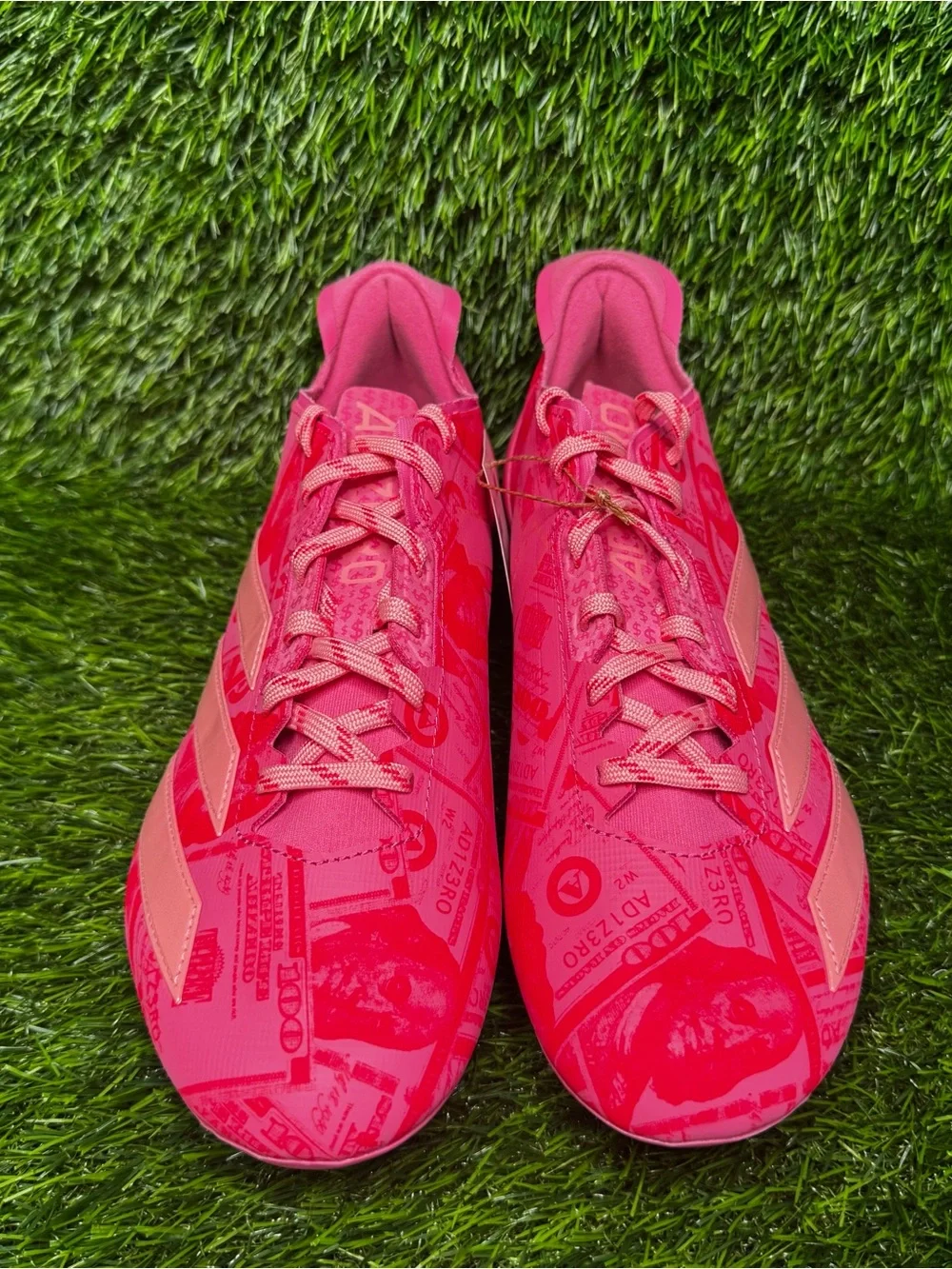 Size 8.5 - Mens Adidas Adizero Electric II Currency Pink Football Cleats JQ3979